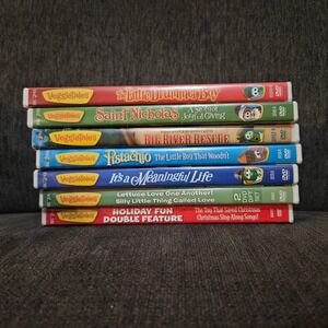 VEGGIE TALES 7 DVD bundle drummer boy, St Nicholas, Rescue, Christmas, Love more